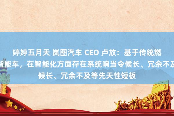 婷婷五月天 岚图汽车 CEO 卢放：基于传统燃油车作念不了智能车，在智能化方面存在系统响当令候长、冗余不及等先天性短板