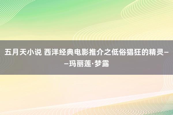 五月天小说 西洋经典电影推介之低俗猖狂的精灵——玛丽莲·梦露