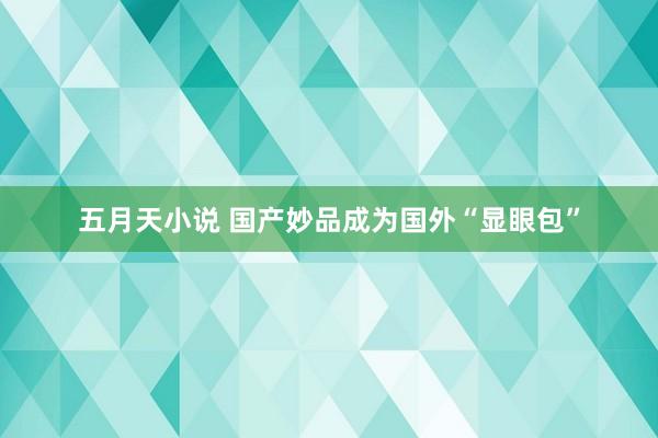 五月天小说 国产妙品成为国外“显眼包”