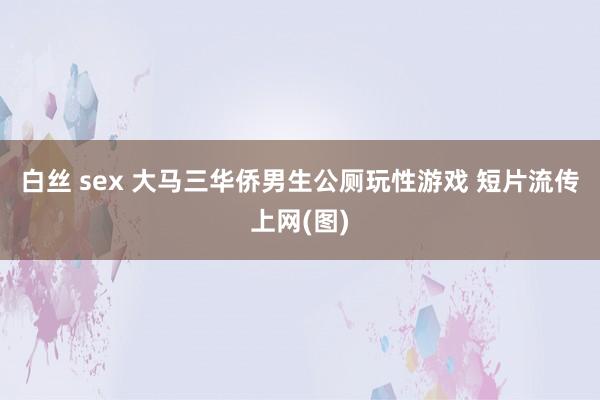 白丝 sex 大马三华侨男生公厕玩性游戏 短片流传上网(图)