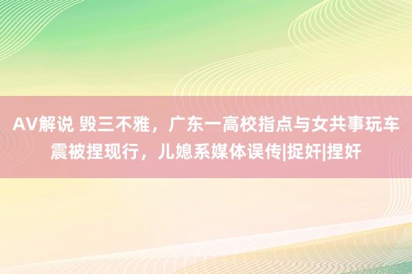 AV解说 毁三不雅，广东一高校指点与女共事玩车震被捏现行，儿媳系媒体误传|捉奸|捏奸